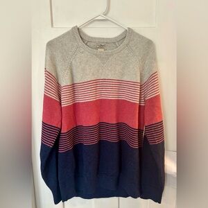 L.L. Bean Multicolor Striped Crewneck Sweater